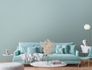 Non-woven Wallpaper  blue plain Texture 39217-2 1