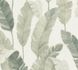 Non-woven Wallpaper white green Texture palm leaves 39218-4 2