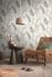 Non-woven Wallpaper white beige palm leaves 39218-5 2