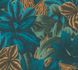 Non-woven Wallpaper blue green leaves pattern 39222-1 3