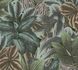 Non-woven Wallpaper green blue leaves pattern 39222-3 2