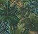 Non-woven Wallpaper green yellow leaves pattern 39222-4 3