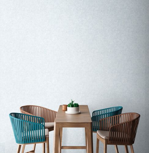 Non-woven Wallpaper blue white plain Texture 39223-2