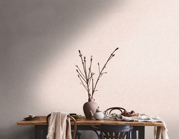 Non-woven Wallpaper white pink plain Texture 39223-8