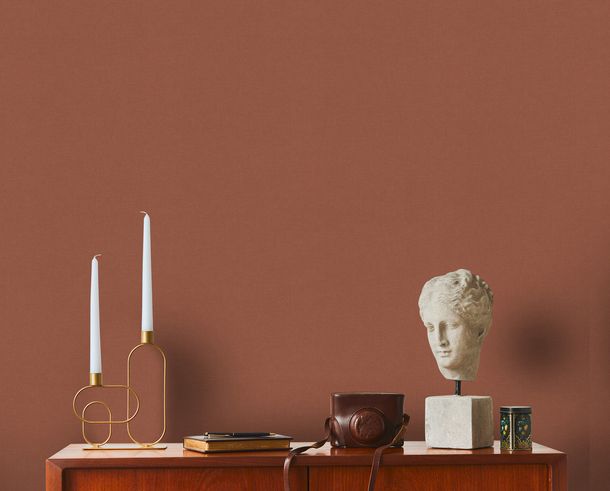 Non-woven Wallpaper Red Brown Texture Plain 39266-1