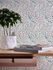 Non-woven wallpaper 38847-2 white pink metallic flowers 1