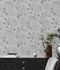 Non-woven wallpaper 39025-1 grey silver metallic floral 8