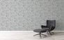Non-woven wallpaper 39025-1 grey silver metallic floral 9