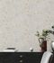 Non-woven wallpaper 39025-2 beige white metallic floral 1