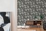 Non-woven wallpaper 39025-3 black cream metallic floral 5