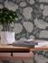 Non-woven wallpaper 39025-3 black cream metallic floral 7