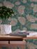 Non-woven wallpaper 39025-4 petrol bronze metallic floral 6