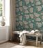 Non-woven wallpaper 39025-4 petrol bronze metallic floral 8