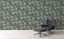 Non-woven wallpaper 39025-4 petrol bronze metallic floral 9