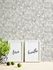 Non-woven wallpaper 39028-1 white silver metallic leaves 1