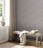 Non-woven wallpaper 39028-3 grey light grey leaves 5