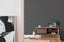 Non-woven wallpaper 39028-4 black grey leaves pattern 5