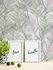 Non-woven wallpaper 39038-2 white silver metallic ferns 6