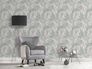 Non-woven wallpaper 39038-2 white silver metallic ferns 7
