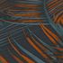 Non-woven wallpaper 39038-6 black orange gloss ferns 4
