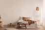 Non-woven wallpaper 39039-3 cream white linen optic 1