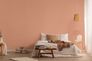 Non-woven wallpaper 39039-6 orange linen optic structure 6