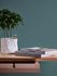 Non-woven wallpaper 39039-9 petrol linen optic structure 7