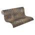 Non-woven wallpaper brown gold metallic leaves 39090-4 3