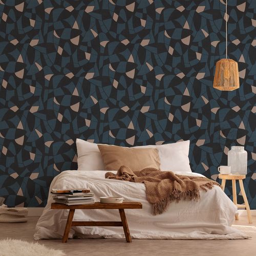 Vliestapete-Schwarz-Blau-Beige-Abstrakt-Muster-39093-5-63215615