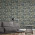 Vliestapete-Blau-Gold-Metallic-Pflanzen-Tropisch-39095-5-63215624_7 7