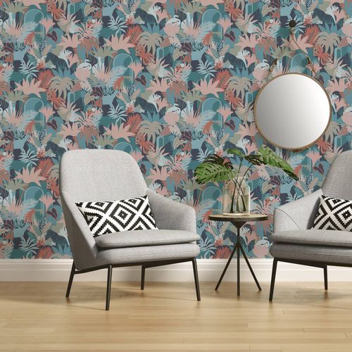 Vliestapete-Blau-Rosa-Gruen-Pflanzen-Tiere-Antigua-39096-3-63215626_1