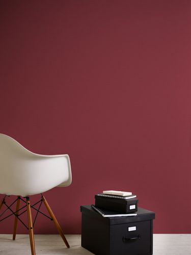 Non-Woven Wallpaper Dark Red Linen Look 39098-1
