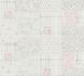 Vliestapete Floral Patchwork Karo Rosa Grau Weiß 39066-3 4