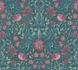 Non-Woven Wallpaper Flowers Birds Petrol Pink Blue 39075-4 5