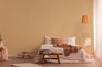 Vliestapete Uni Textil Optik Gelb Beige Grau 3851-47 Schlafzimmer 1