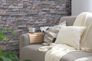 Vliestapete Steinwand 3D-Optik Grau Beige Weiß 38813-2 Raum 4