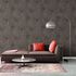 Non-woven wallpaper leaves grey gold metallic 38919-1 3