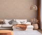 Vliestapete Mosaik Fliesen Orange Creme Glitzer 38921-3 Zimmer 1