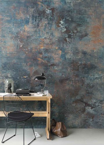 Fototapete-Vlies-Rasch-Shabby-Industrial-Blau-Beige-429626-63216089