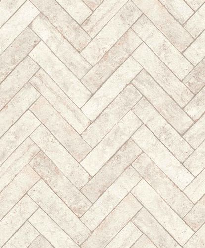 Rasch non-woven wallpaper 499117 brick look white grey