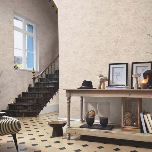 Non-woven wallpaper texture rock beige gloss 10296-02