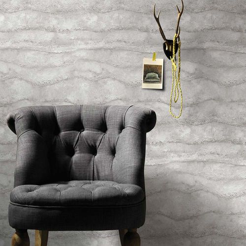 Non-woven wallpaper concrete look light grey 10299-31