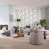 Non-woven wallpaper Elle leaf pattern white green 10332-07 1
