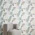 Non-woven wallpaper Elle leaf pattern white green 10332-07 5