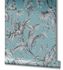 Non-woven wallpaper leaf pattern blue black white 82340 3
