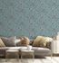 Non-woven wallpaper leaf pattern blue black white 82340 4