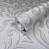 Non-Woven Wallpaper Leaves grey Silver Metallic 82394 2