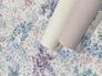 Non-woven wallpaper floral linen look blue purple 47450 4
