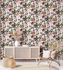 Non-woven wallpaper floral tulips white pink green 47458 1