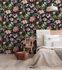 Vliestapete-Floral-Floral-Blaetter-Schwarz-Rosa-Gruen-47460-63216611_2 1